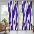 thumbnail image 5 of Outdoor Curtains for Patio Waterproof, Purple White Moire Outdoor Privacy Panels Grommet, Modern Abstract Art Elegant Blackout Outside Curtains for Porch/Cabana/Pergola/Gazebo 54"x95", 1 Panel, 5 of 8