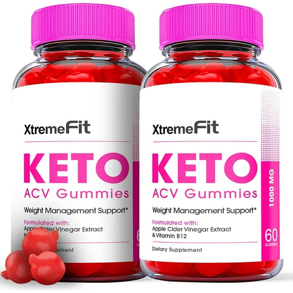 (2 Pack) Xtreme Fit Keto ACV Gummies - Supplement for Weight Loss - Energy & Focus Boosting Dietary Supplements for Weight Management & Metabolism - Fat Burn - 120 Gummies