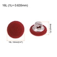 thumbnail image 2 of Unique Bargains 20 Pcs Boutons de Couture en Tissu 16L 10mm Tige Ronde en Métal pour Costumes Robes Blouses, Rouge, 2 of 5