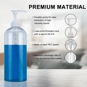 Abaima 2 Pack 32oz Empty Pump Bottle, 1000ml Shampoo And Conditioner Dispenser Bottle,1 Liter Refillable Clear Shower Soap Dispenser Bottle With Silicone Funnels And Labels