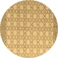 thumbnail image 1 of Ahgly Company Indoor Round Abstract Brown Modern Area Rugs, 5' Round, 1 of 4