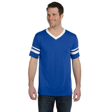 Augusta Adult Striped Sleeve Jersey , 360 , Royal/ White , Large
