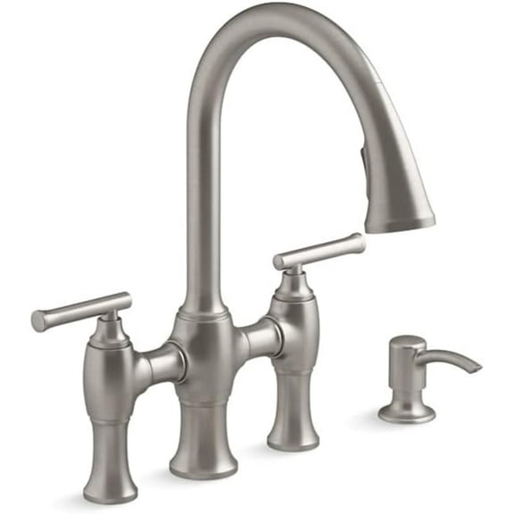 Kohler Oresund R28705-SD-VS Pull-Down Bridge Kitchen Faucet
