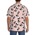 thumbnail image 6 of Picia French Bulldog1 Men's Linen Shirts Short Sleeve Cuban Beach Shirts Casual Shirts Button Down Shirt for Men Beach Summer Wedding Shirt-X-Large, 6 of 7