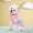 Pink, variant on Cozy Pet Sweaters, Winter Knitwear for Small and Medium Dogs and Cats – Argyle, Striped, and Heart Designs, Mock Neck Warmth
