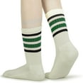 thumbnail image 5 of G&Y Striped Crew Socks for Women, Stretchy Casual Athletic Retro Novelty Socks, 3Pairs, Set 1, 5 of 7