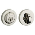 thumbnail image 1 of 6AL DS Contemporary Round Single Cylinder Deadbolt, Polished Nickel, 1 of 1