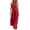 Red, variant on Bloomae Women's Linen Halter Neck Jumpsuit High Waist Wide Leg Rompers with Front Button Decor Lightweight Casual Summer Sleeveless One Piece Overall Pants with Pockets