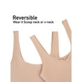 thumbnail image 2 of Ellen Tracy Women's Seamless Smooth Wide Strap Reversible Scoop/V-Neck Camisole (Ivory Tan, L), 2 of 4