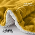 thumbnail image 5 of Moonlight20015 Sherpa Blanket Fluffy Plush Ultra-Soft Bed Blanket Reversible Twin Size Ochre Color, 5 of 8