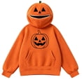 thumbnail image 3 of HomeDM Womens Halloween Pumpkin Hoodie Long Sleeve Orange Novelty Sweatshirts for Party Holiday Outfit, 3 of 5