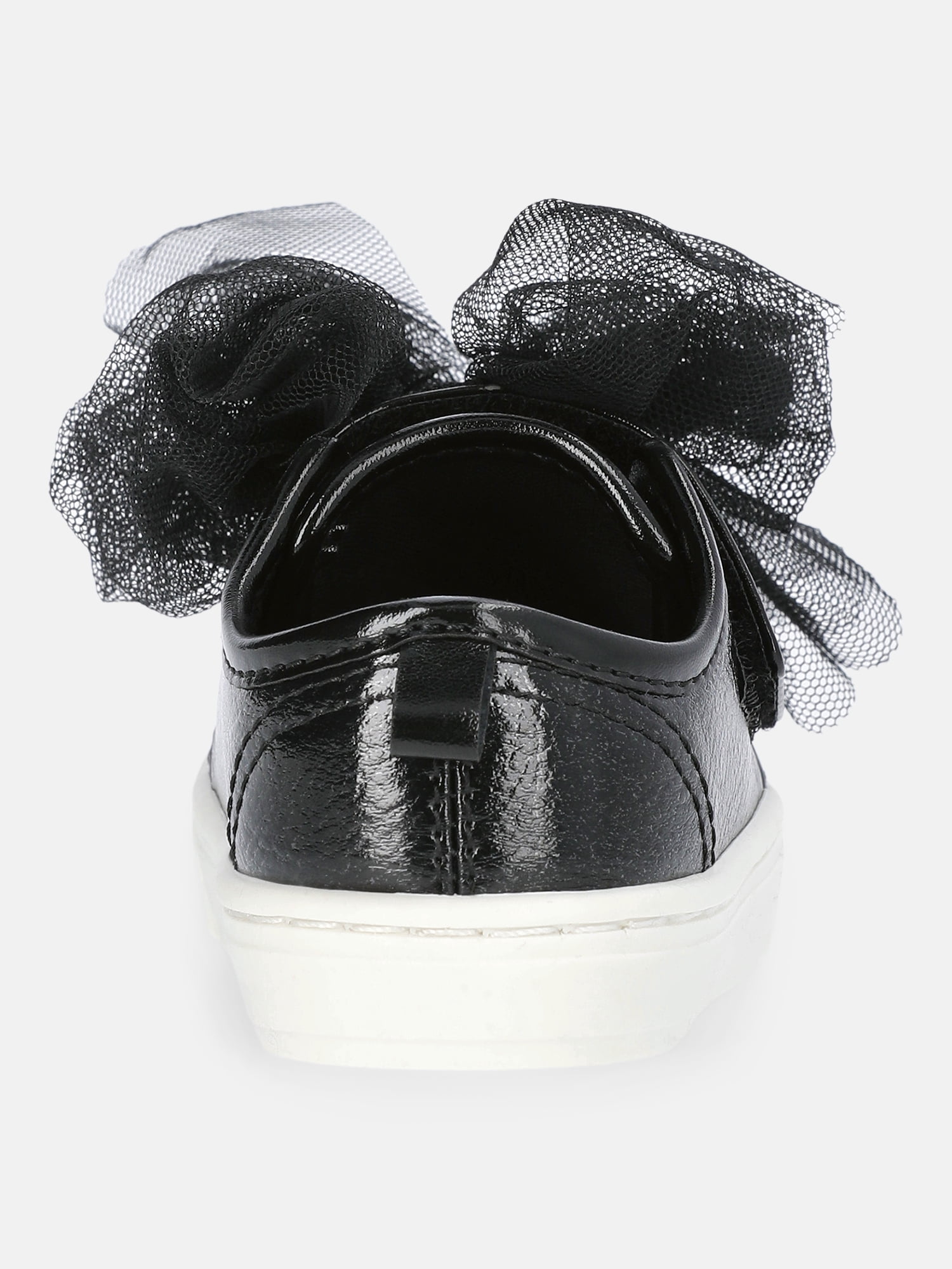 Wonder Nation Baby Girls Strap Bump Toe Tulle Bow Sneakers