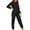 Black, variant on TOPUUTP Womens Plush Hooded Jumpsuit Sherpa Fuzzy Pajamas Long Sleeve Cute Cat One Piece Onesie Winter Warm Rompers Sleepwear