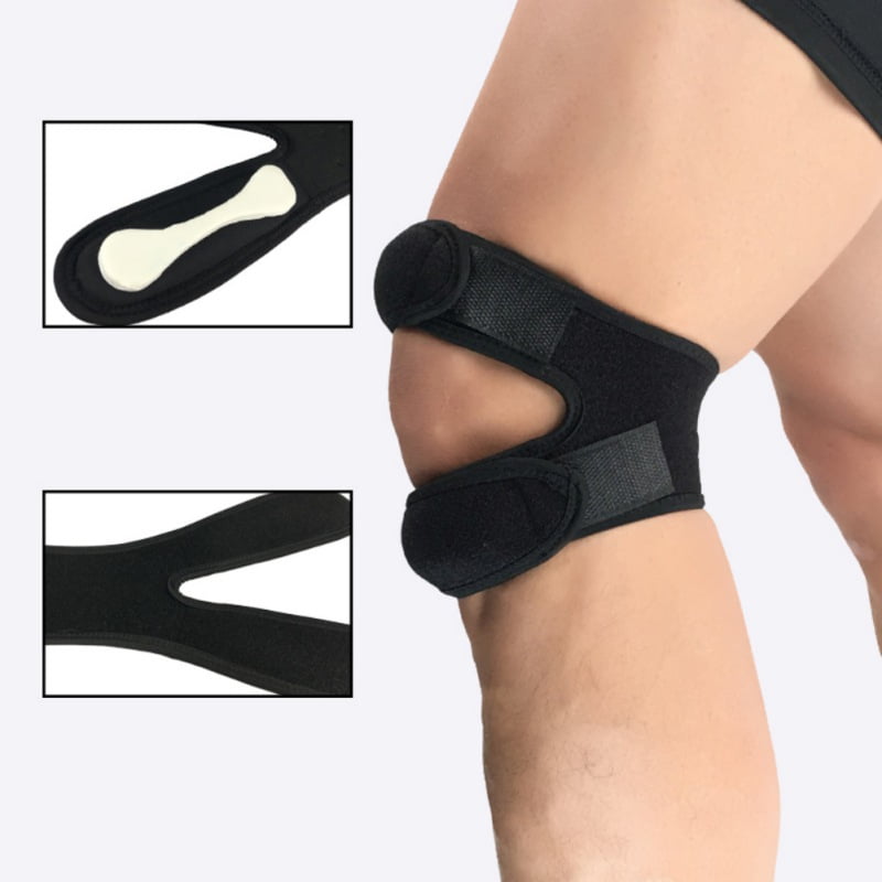 1 pair Neoprene Knee Pads Brace f/ Weightlifting Fitness Elastic Tape Kneepad 