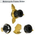 thumbnail image 5 of Unique Bargains 0.59" Motorcycle Slider Frame Aluminum Alloy Plastic Wheel Fairing Protection Crash Pad Protector Guard 2.99" 2.05"  Gold Tone 2 Pcs, 5 of 7