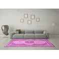 thumbnail image 3 of Ahgly Company Indoor Square Medallion Pink Traditional Area Rugs, 6' Square, 3 of 4