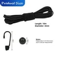 thumbnail image 6 of 32Ft Bungee Shock Cord with 6 Hooks, 5/32" (4mm) Nylon Bungee Cord Roll Elastic Bungee Shock Cord Heavy Duty Kayak Bungee Cord with Balls for Camping Canoe Bike Indoor Outdoor, 6 of 7