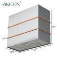 thumbnail image 7 of Akicon 36 inch Kitchen Range Hood with 600 CFM, Stainless Steel Wall Mounted Ducted Range Hood, 3 Speed Fan with LED Light, Powerful Vent Motor, Brushed Stainless with Copper, 7 of 7
