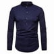 thumbnail image 4 of New Shirt Men Fashion Slim Fit Long Sleeve Mens Shirt Solid Color Henley Collar Casual Shirts Men Cotton Comfortable Tops Man, 4 of 5