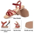 thumbnail image 3 of Ataiwee Women's Flat Slide Sandals - Casual Comfortable Criss Cross Squsre Toe Flat Summer Sandals., 3 of 8