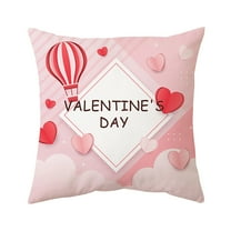 PEONAVET Valentines Pillow Covers 18x18 Inches 1PC - Valentines Decorations Series Cushion Cover Case Pillow Custom Zippered Square Pillowcase