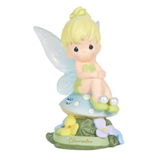 Precious Moments, Disney Showcase Collection, December Fairy As Tinker Bell, Blue Topaz, Resin Figurine, 113219