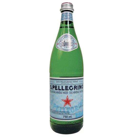 S. PELLEGRINO Sparkling Carbonated Water – 750 ml Glass Bottle