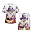 thumbnail image 1 of Fotbe Halloween Gnome With Pumpkins Pijama Estampada de 2 Piezas para Niños – Ropa de Dormir de Manga Corta Cómoda para Niños y Niñas, Camiseta y Shorts de Algodón-Small, 1 of 6