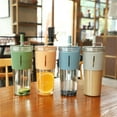 thumbnail image 7 of Acrylic Travel Tumbler with Lid and Premium Insulated Double Wall Plastic Reusable Cups Clear/ High Temperature Resistance/700Ml Large Capacity Silicone Juice Cup Fashionable Simple Straw Cup Green A, 7 of 7