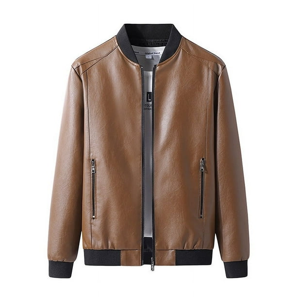 Chaqueta de cuero para hombre, talla extra grande, traje de béisbol, otoño e invierno, chaqueta de forro polar para hombre gordo, motociclista, gente gordita