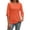Orange, variant on 2026 Spring Summer Knit Top for Women Crewneck 3/4 Sleeve Solid Color Soft Breathable Lightweight Casual Blouse for Daily Work Office Lavender S by Duoif