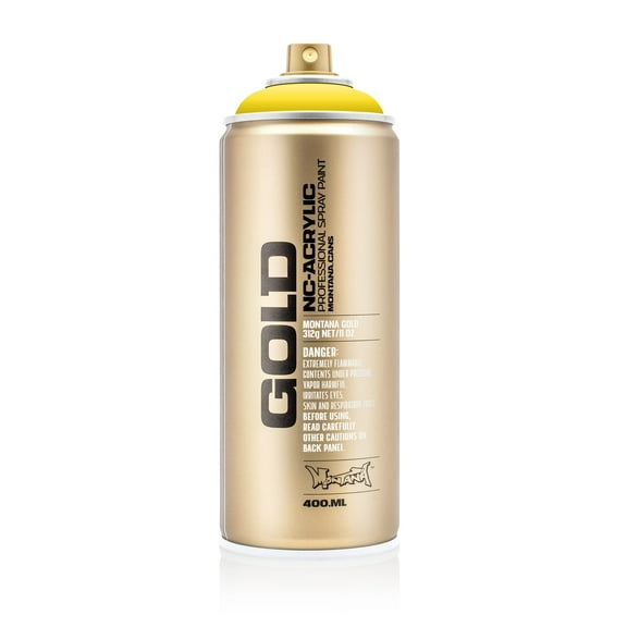 Montana Cans GOLD Spray Paint, 400ml, Shock Light Yellow