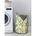 thumbnail image 3 of Floral Laundry Bag, Cartoon Jumbled Arrangement White Daisy Flowers Chamomile and Red Tiny Ladybugs, Hamper Basket with Handles Drawstring Closure for Laundromats, 13" x 19", Multicolor, by Ambesonne, 3 of 4