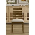 thumbnail image 6 of Home Design Cindy 7-Piece Dining Set with Rectangular Table and 6 Ladder-Back Upholstered Chairs, Warm Gray/Brown, 6 of 9