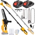 thumbnail image 2 of 2-in-1  Pole , 6" & 8" Brushless Mini  Cordless with Extension Pole & 2 x 21V , Tree Trimmer Tool for Branch  & Pruning,  & Garden & DIY, 2 of 7