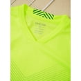 thumbnail image 5 of Zaldita Kids Boys Two Piece Sport Outfit Soccer Uniform Training V Neck Shirts and Athletic Shorts Set Fluorescent Green 7-8, 5 of 7