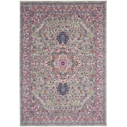 Nourison Passion Persian Light Grey/Pink 9 x 12 Area Rug, (9x12)