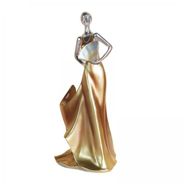Encimera portabotellas 2x Decoración de Estante , Estatuilla de Belleza Estante Estatua Artesanías de Resina Decoración de Cocina Soporte de Botella doncella de oro Magideal Encimera portabotellas