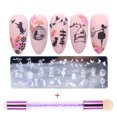 thumbnail image 2 of jiaroswwei 1Set Nail Stamping Plate Exquisite Pattern Shiny Effect DIY Nail Transfer Print Template for Makeup, 2 of 8