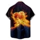 thumbnail image 4 of Hombres Casual Botones Playa Sin posicionamiento Estampado Turndown Camisa de manga corta Blusa Pompotops  oipoqjl46285, 4 of 5