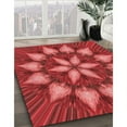 thumbnail image 3 of Ahgly Company Machine Washable Indoor Square Transitional Red Area Rugs, 7' Square, 3 of 7