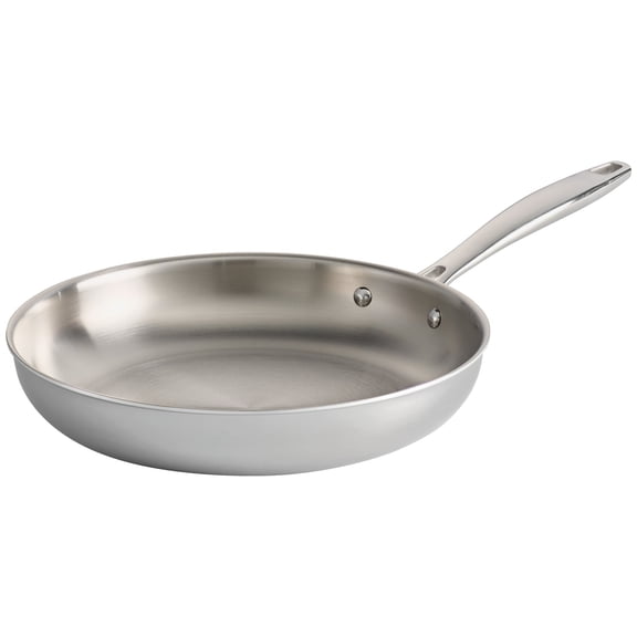 Poêle à frire Tramontina de 25,4 cm (10 po) en acier inoxydable triple couche, Gourmet 80116/005DS, à certification NSF