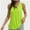 Lime green, variant on Women V Neck Curved Hem Tank Tops Summer Casual Sleeveless Loose Fit Tunic Tops