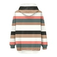 thumbnail image 3 of JYnXIANTI Zip up Jacket for Women Plus Size Casual Stripe Drawstring Hoodies Fashion Long Sleeve Sweatshirt Jackets with Pockets, 3 of 3