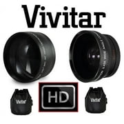 Hi-Def Wide Angle Telephoto and 3-Pc Filter Set For Canon EOS R7 R10 (55mm Size)