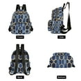 thumbnail image 4 of FORMRS Mini Backpack Purse for Women Travel Daypack Casual Shoulder Bag, Blue Hexagon Pattern, 4 of 7