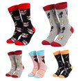 thumbnail image 5 of C Mujeres Niñas Novedad Refranes divertidos Calcetines largos Dibujos animados para gato Perro Temática Casual Linda Tobillera Medias para amantes de los animales Regalos de Navid, 5 of 5
