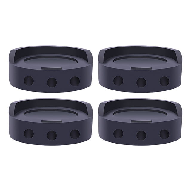 WHEANG Protection de Meubles 4 Pcs Tapis Absorbant pour Machine à Laver Base de Réfrigérateur Tapis Absorbant le Caoutchouc Réduction de Bruit Tapis de Levage de Meubles Taille Unique Noir