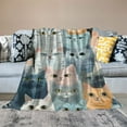 thumbnail image 2 of BCIIG Cat Blanket Ultra Soft Flannel Merch Cat Throw Blanket Stuff Gifts for Cat Lovers for Girls Women Kids Boys Adults   60x80in, 2 of 6