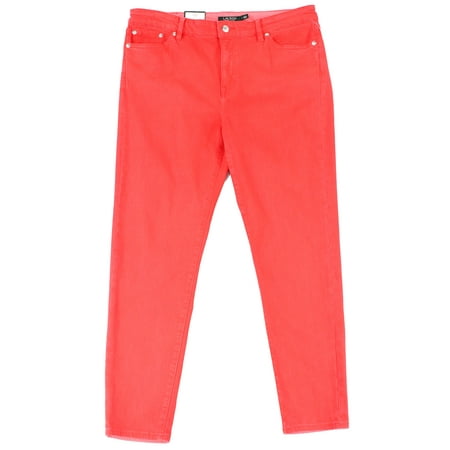 Red Modern Cropped - LAUREN BY RALPH LAUREN NEW Red Women's 14 Skinny Cropped Stretch Jeans